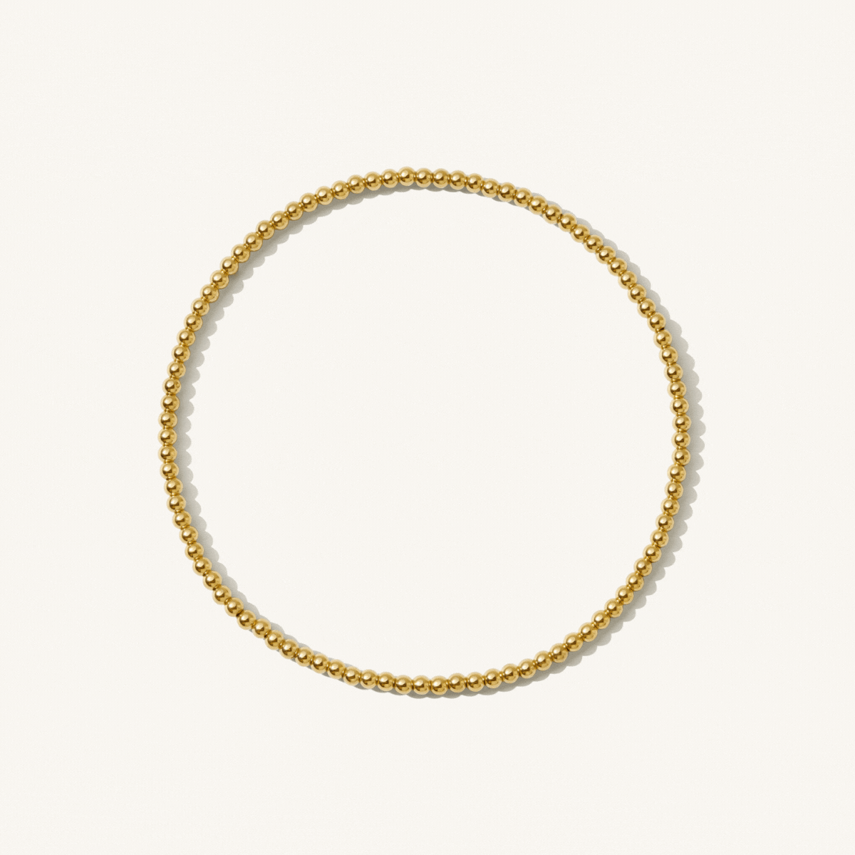 14K Gold Stretch Bead Bracelet