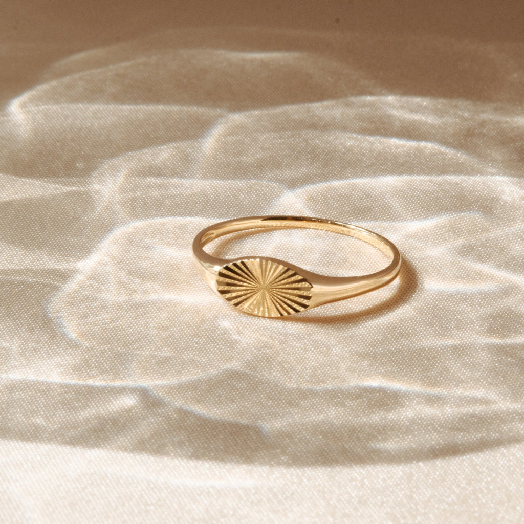 Sunburst Signet Ring
