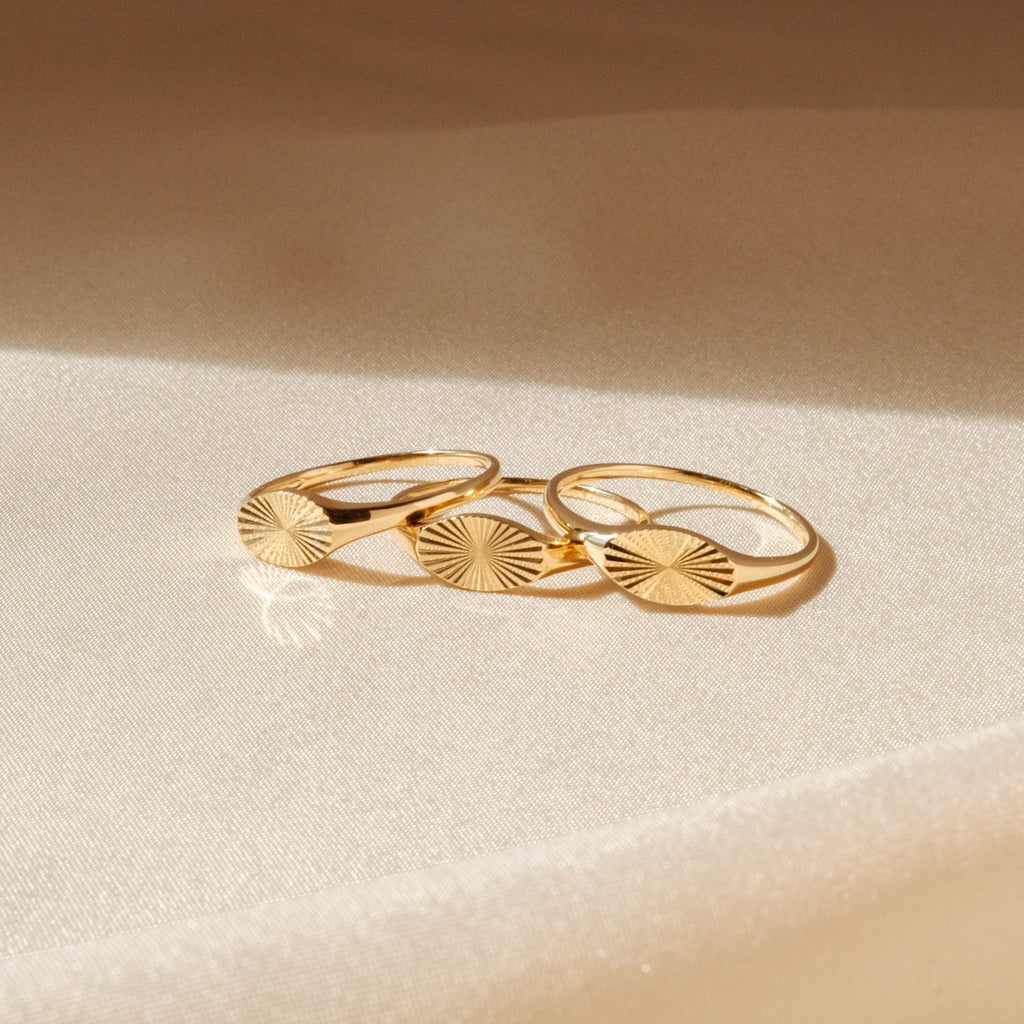 Sunburst Signet Ring