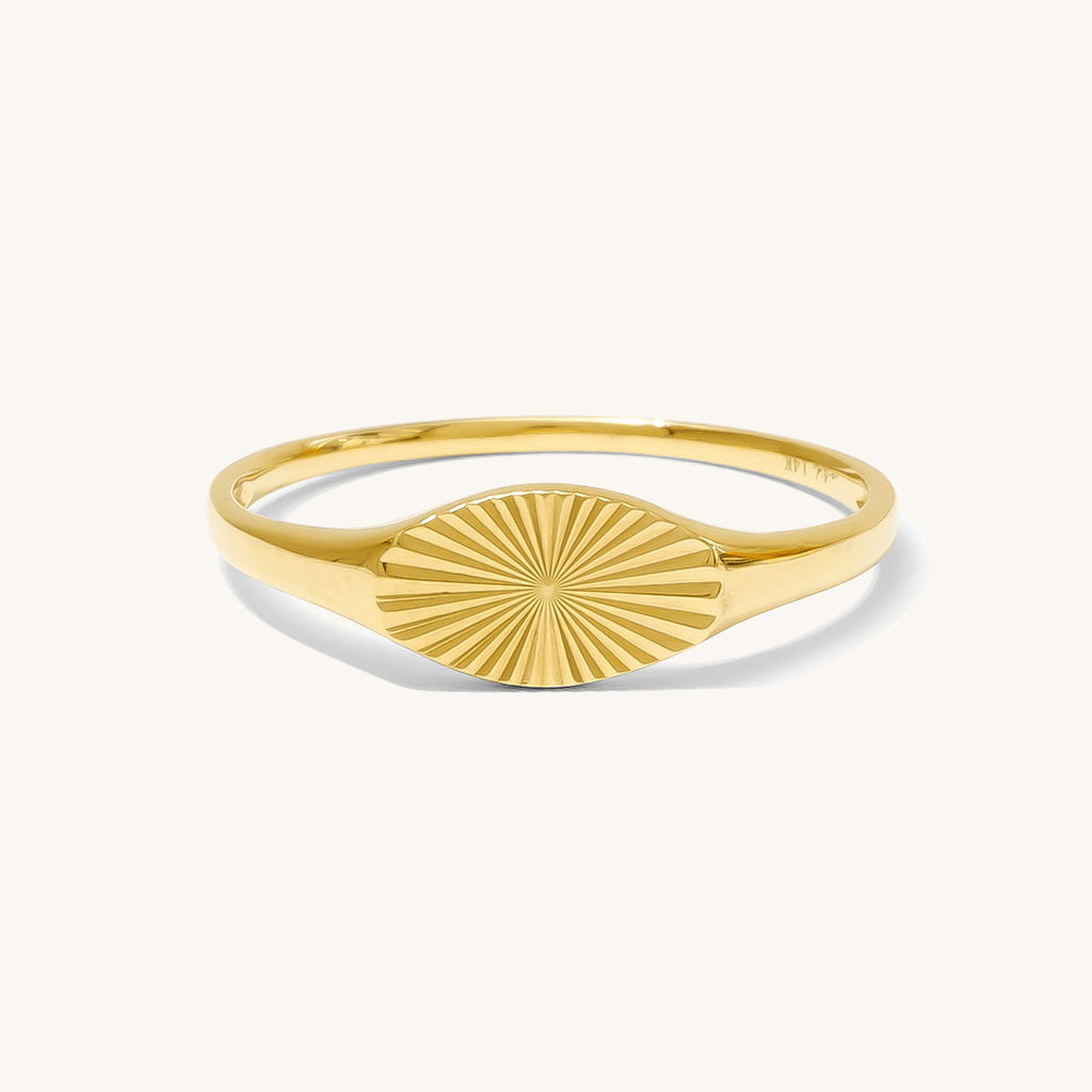 Sunburst Signet Ring
