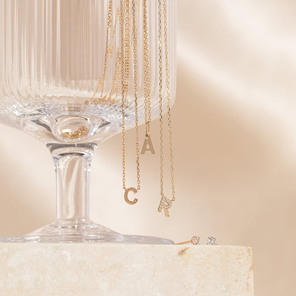 Tiny Hanging Initial Charm