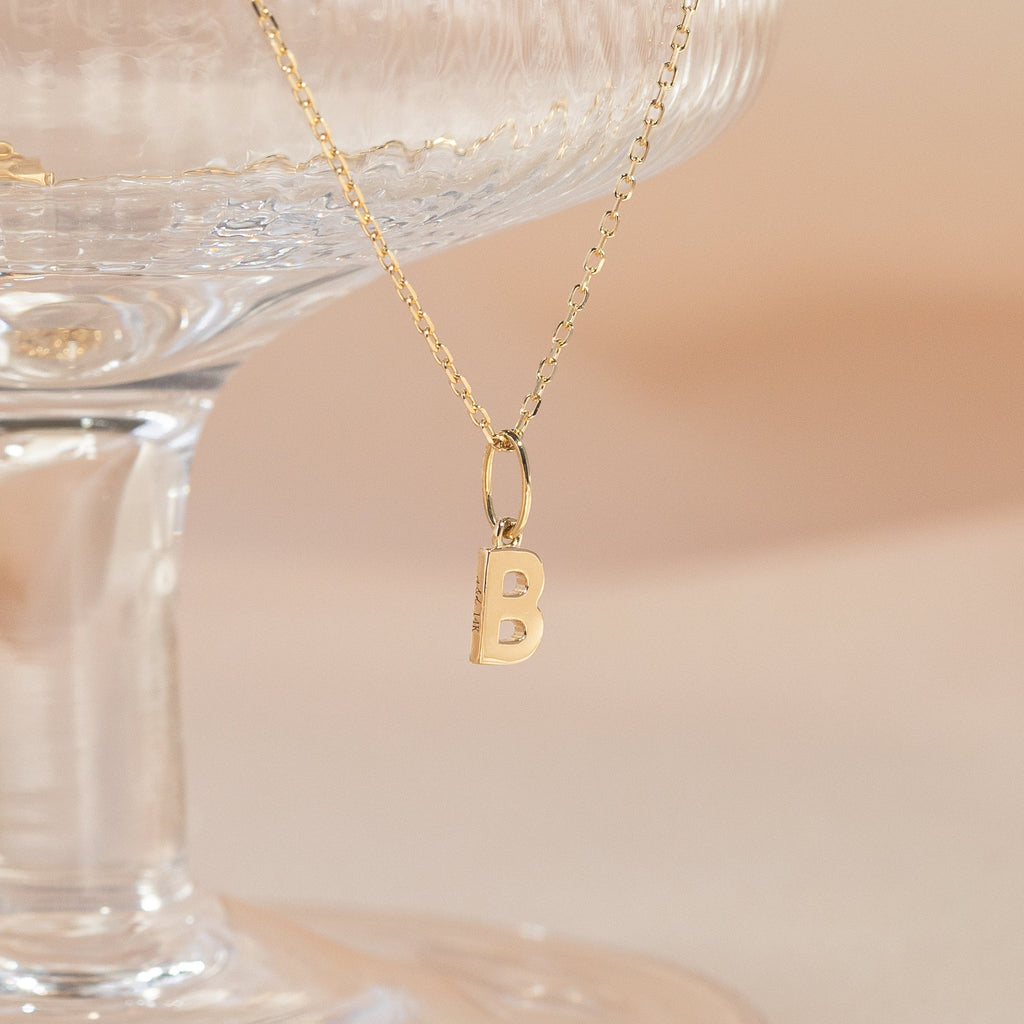 Tiny Hanging Initial Charm
