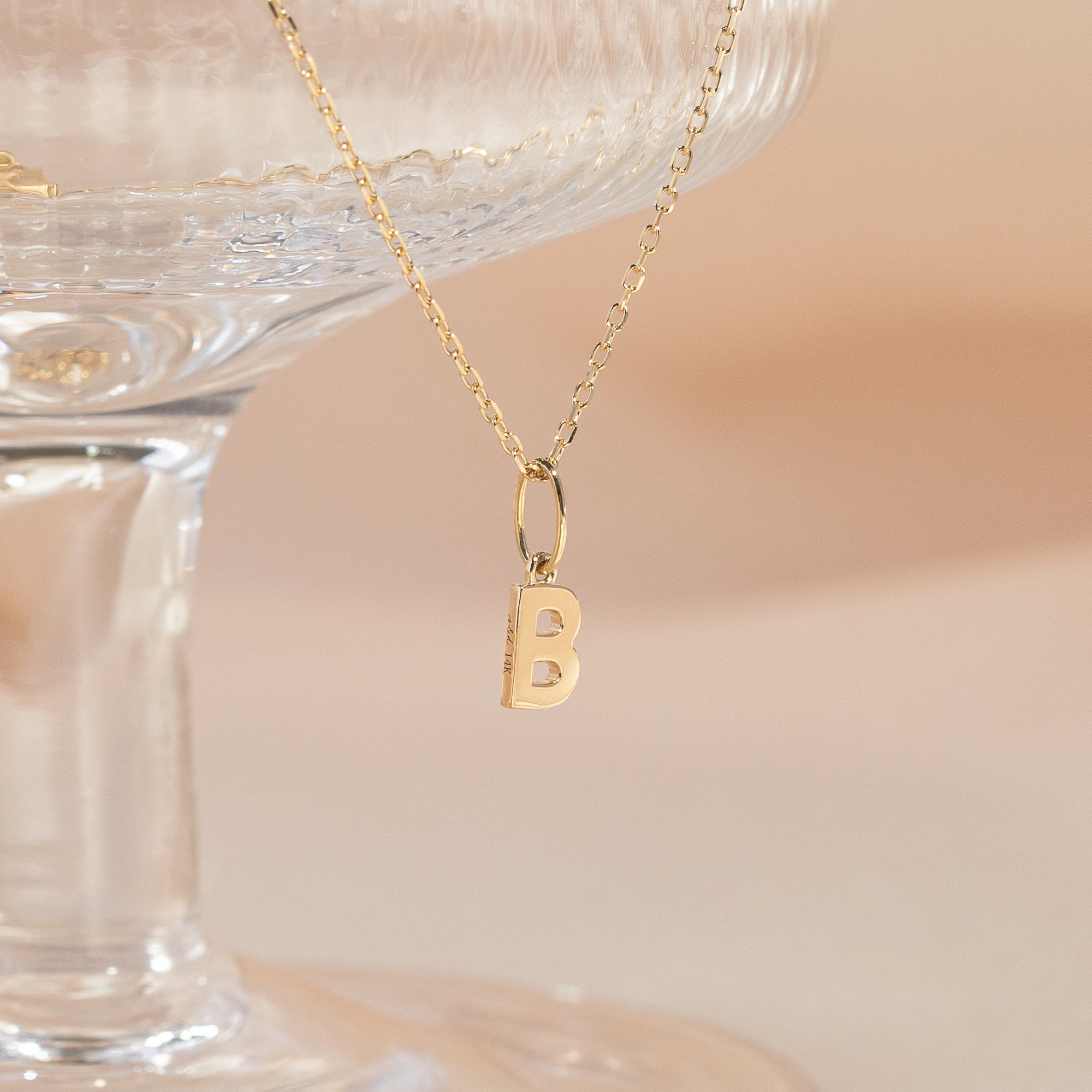 Tiny Hanging Initial Charm