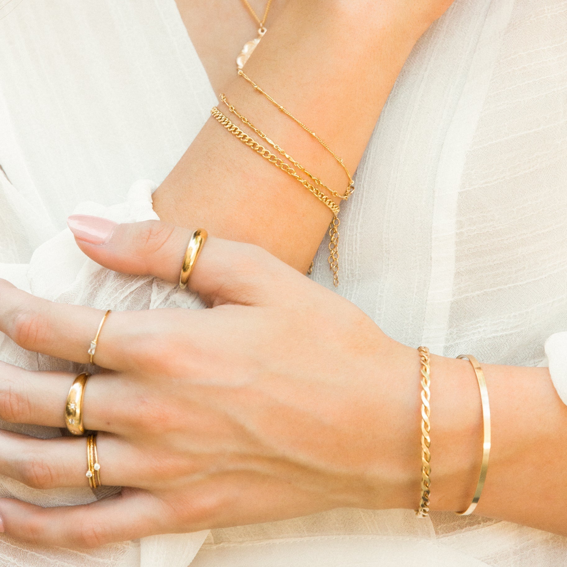 14K Gold Twisted Bangle