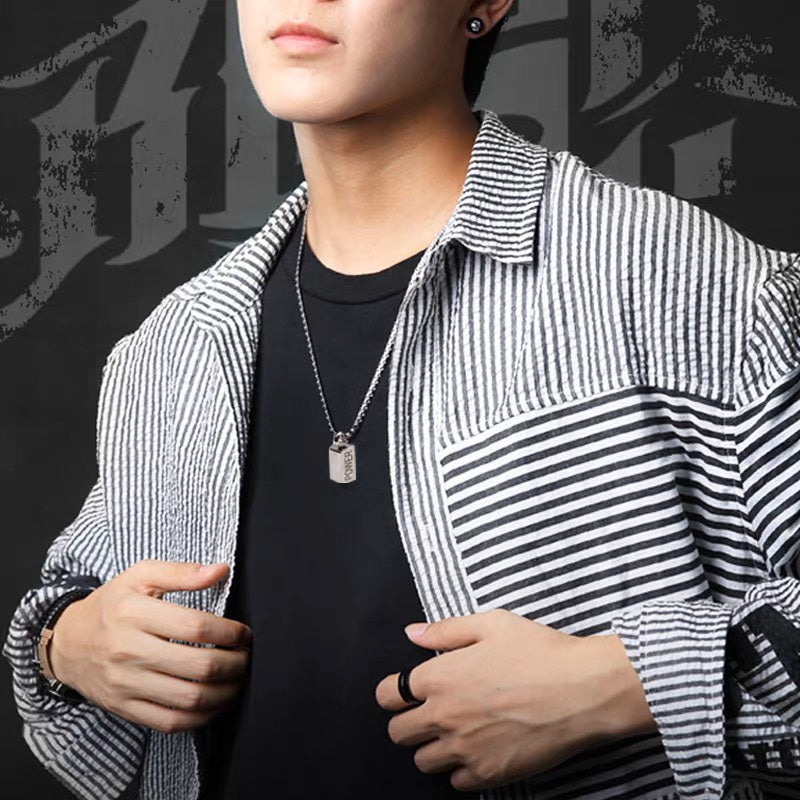 POWER Block Pendant Necklace