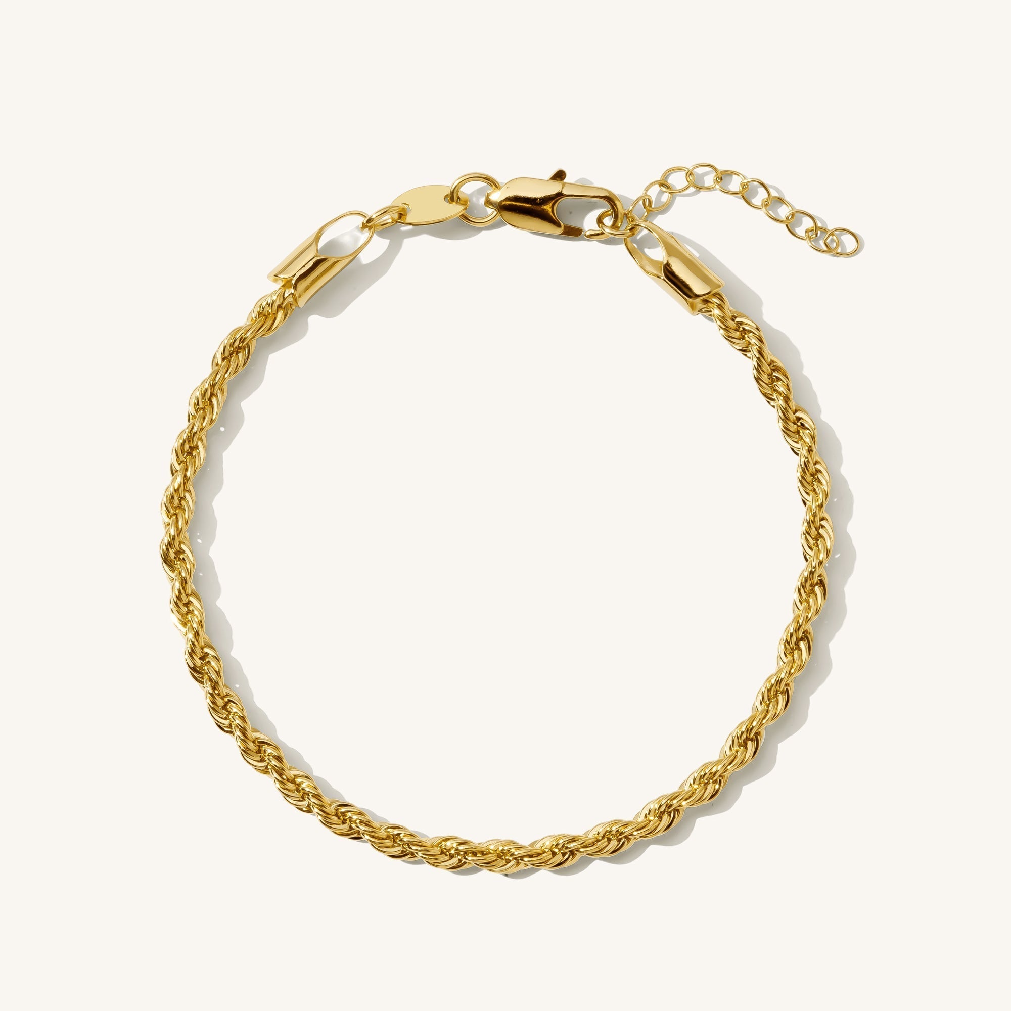 14K Gold Chunky Rope Chain Bracelet