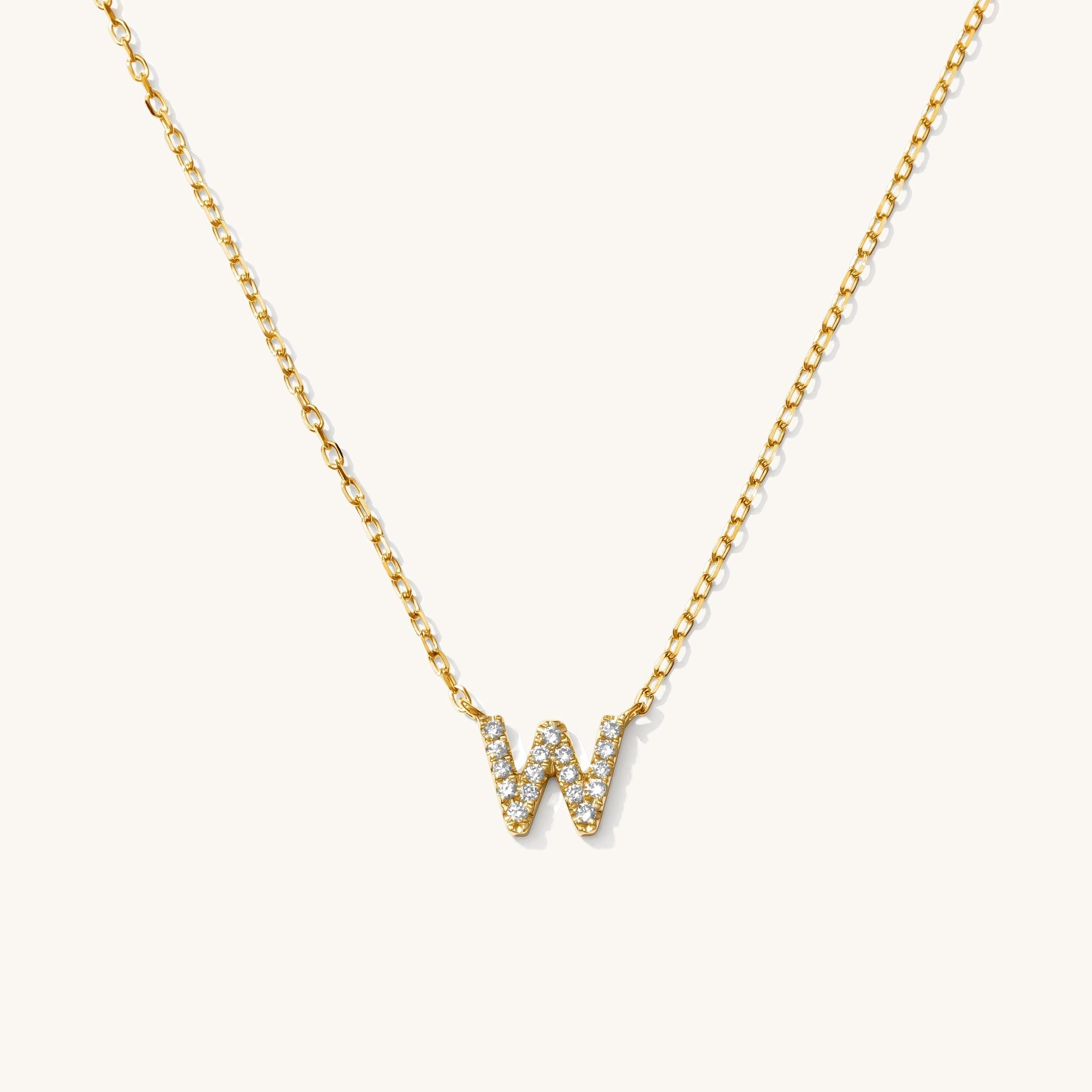 Pavé Diamond Initial Necklace