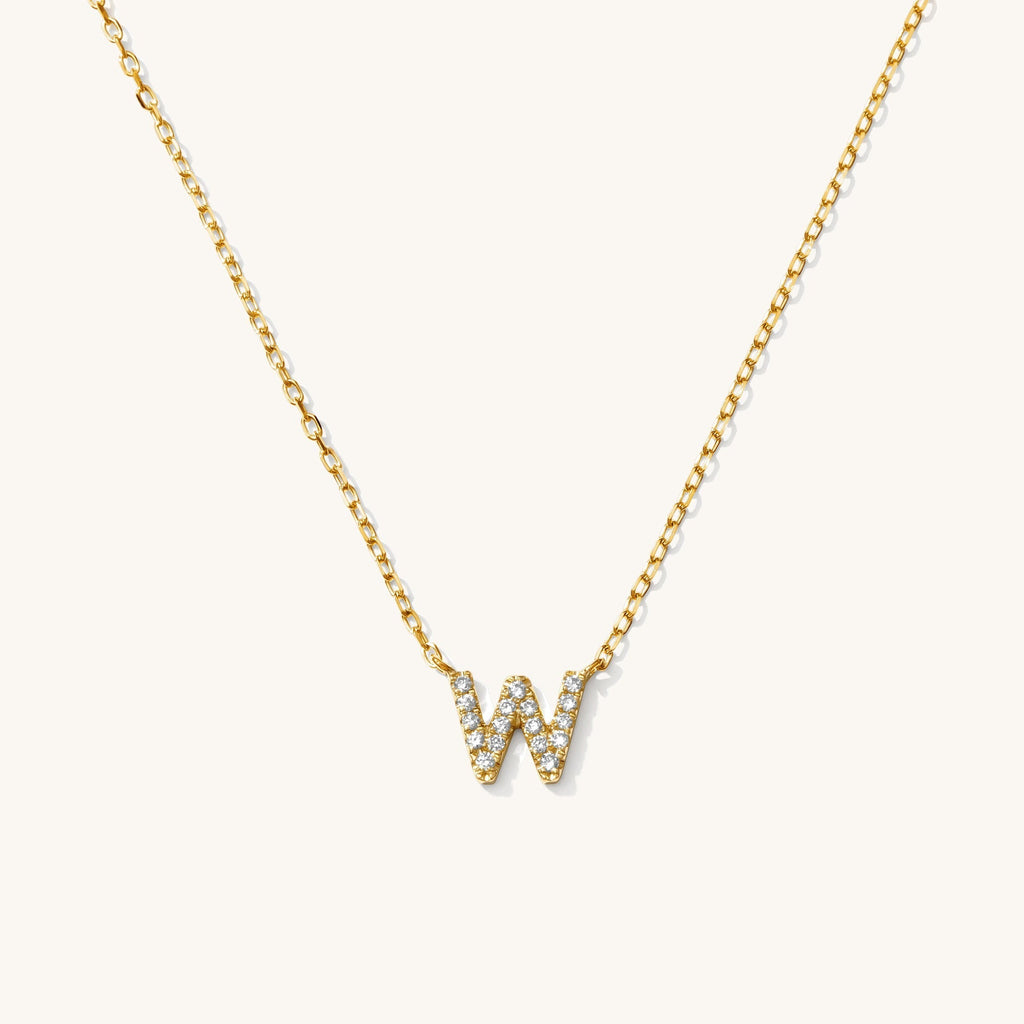 Pavé Diamond Initial Necklace