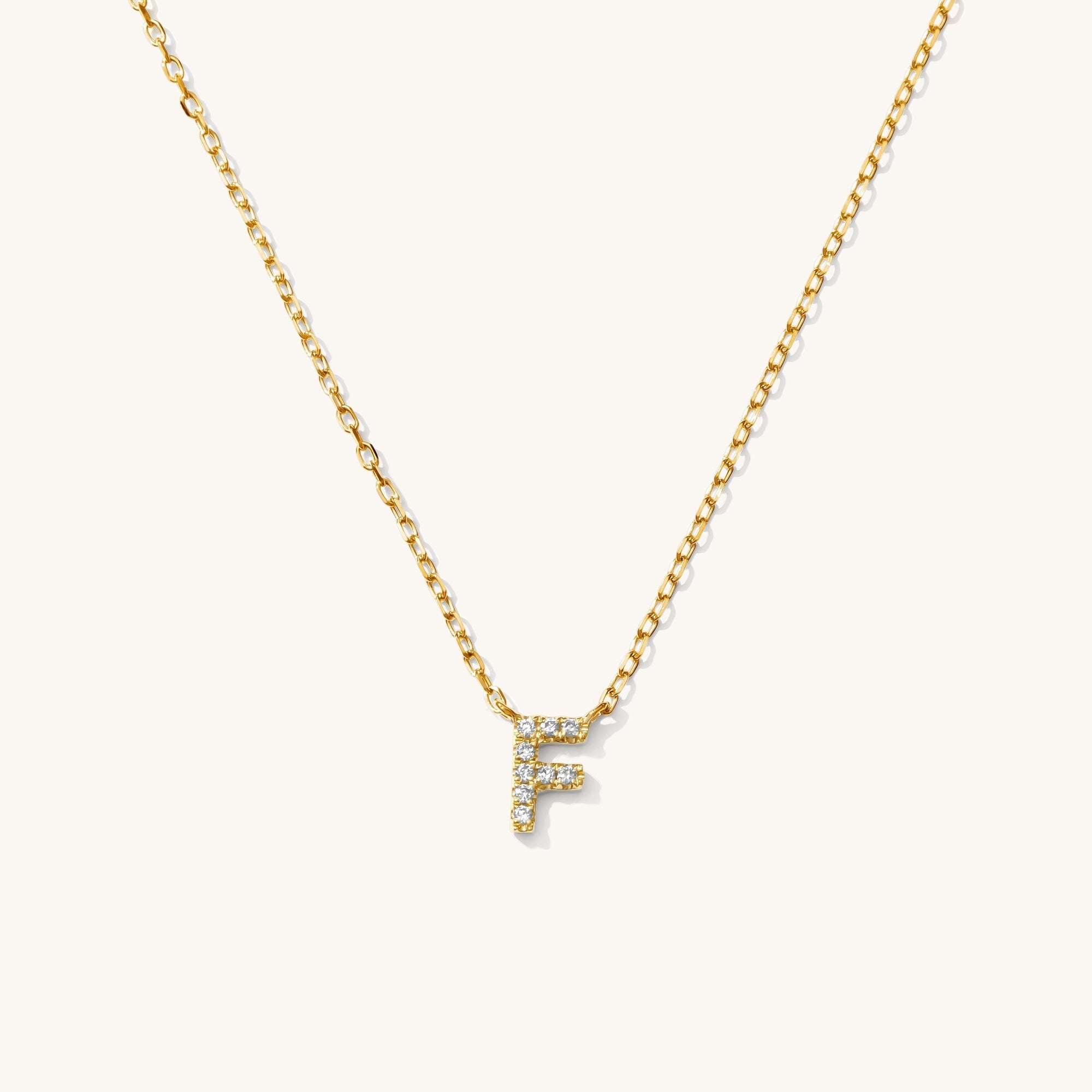Pavé Diamond Initial Necklace