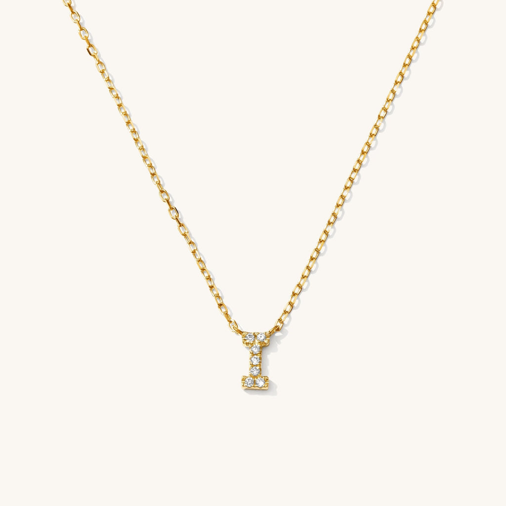 Pavé Diamond Initial Necklace