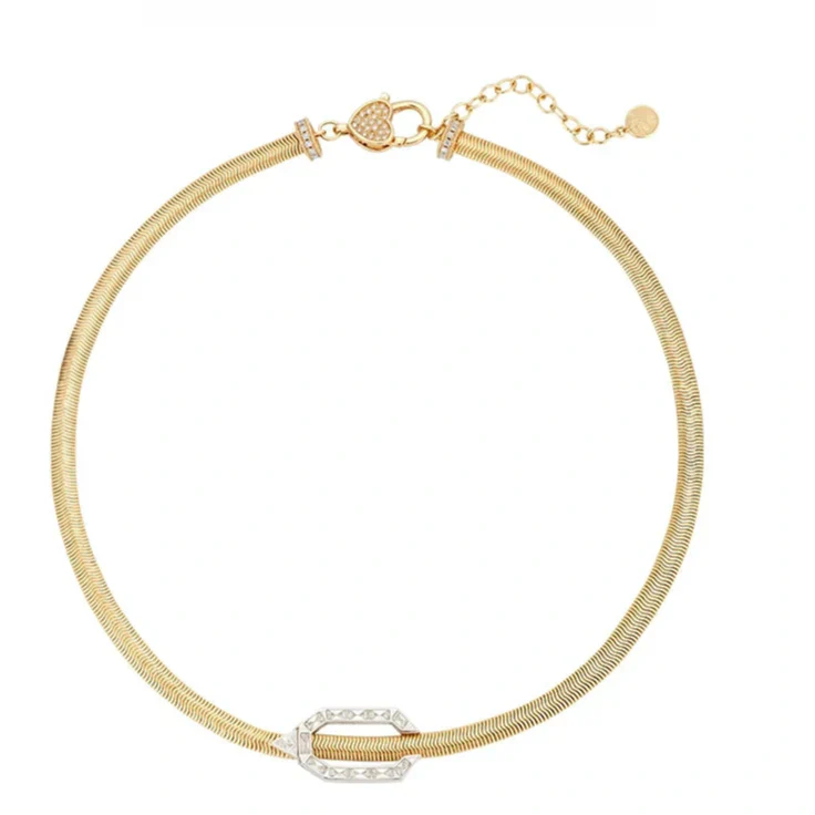 14K Gold Snake Chain Pendant Necklace