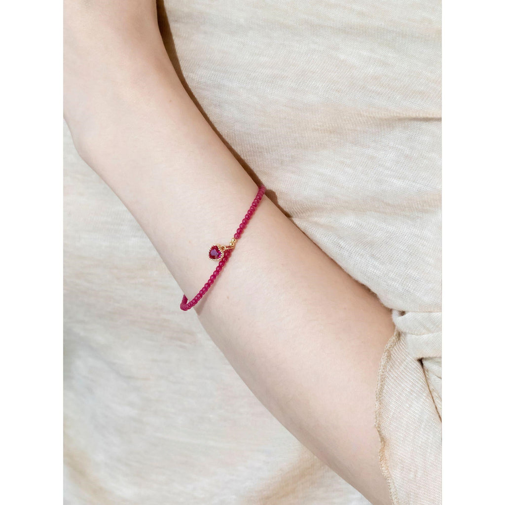 Red Heart Ruby Bracelet