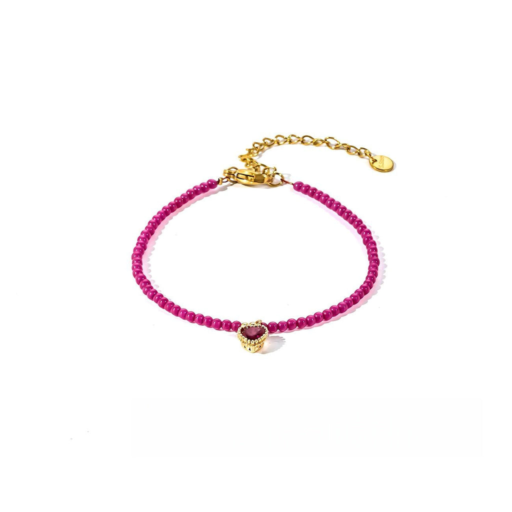 Red Heart Ruby Bracelet
