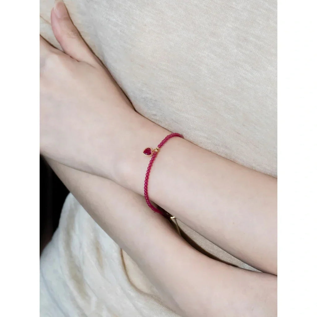 Red Heart Ruby Bracelet
