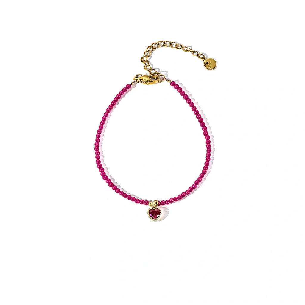 Red Heart Ruby Bracelet
