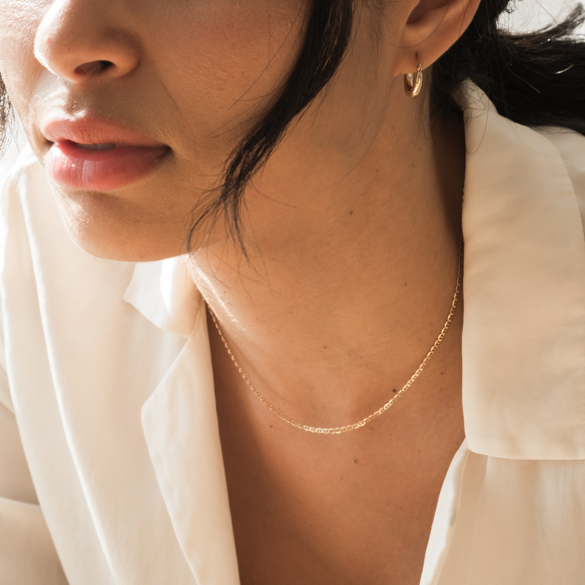 Chunky Everyday Hoop Earrings - 14k Solid Gold