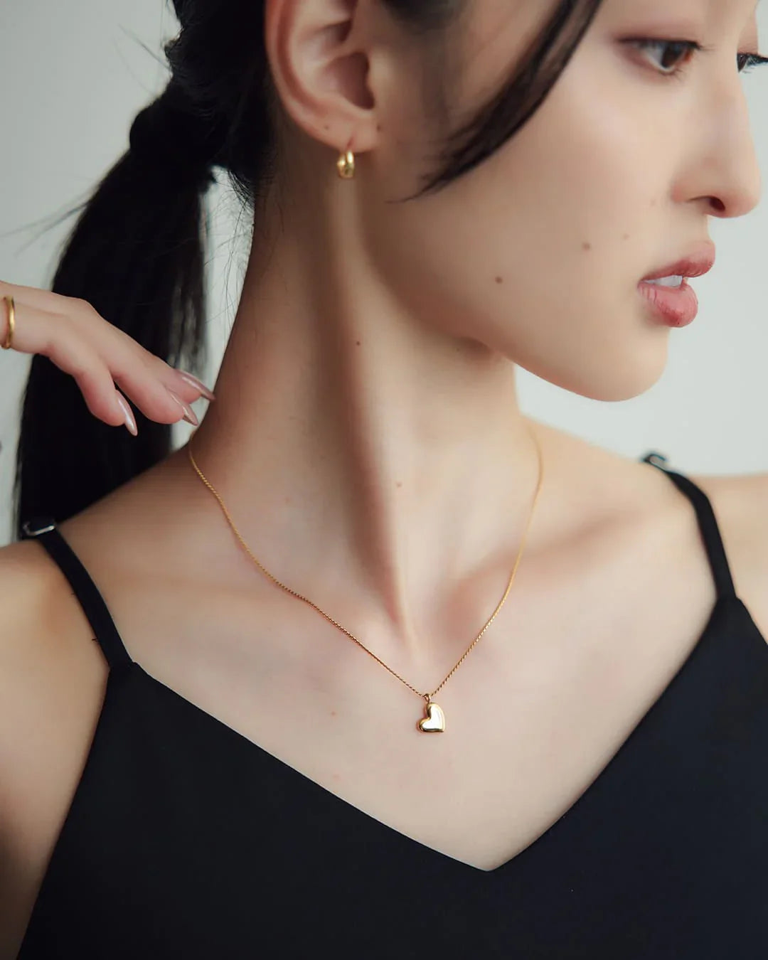 14K Gold Mini Heart Pendant Necklace