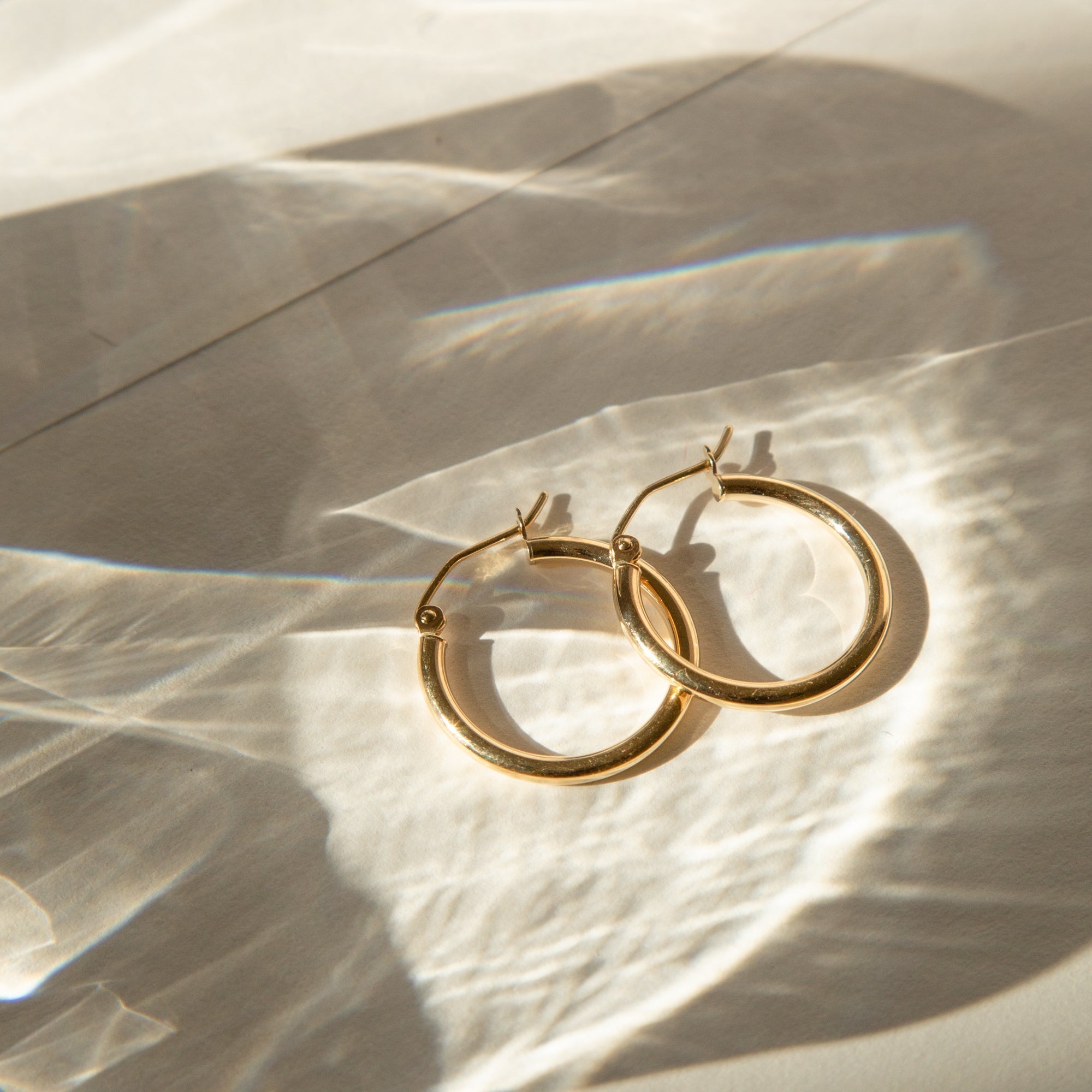 Everyday Hoop Earrings - 14k Solid Gold