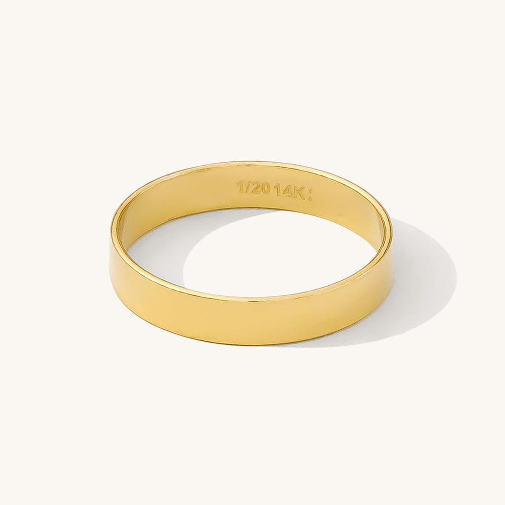 Thick Flat Band Ring