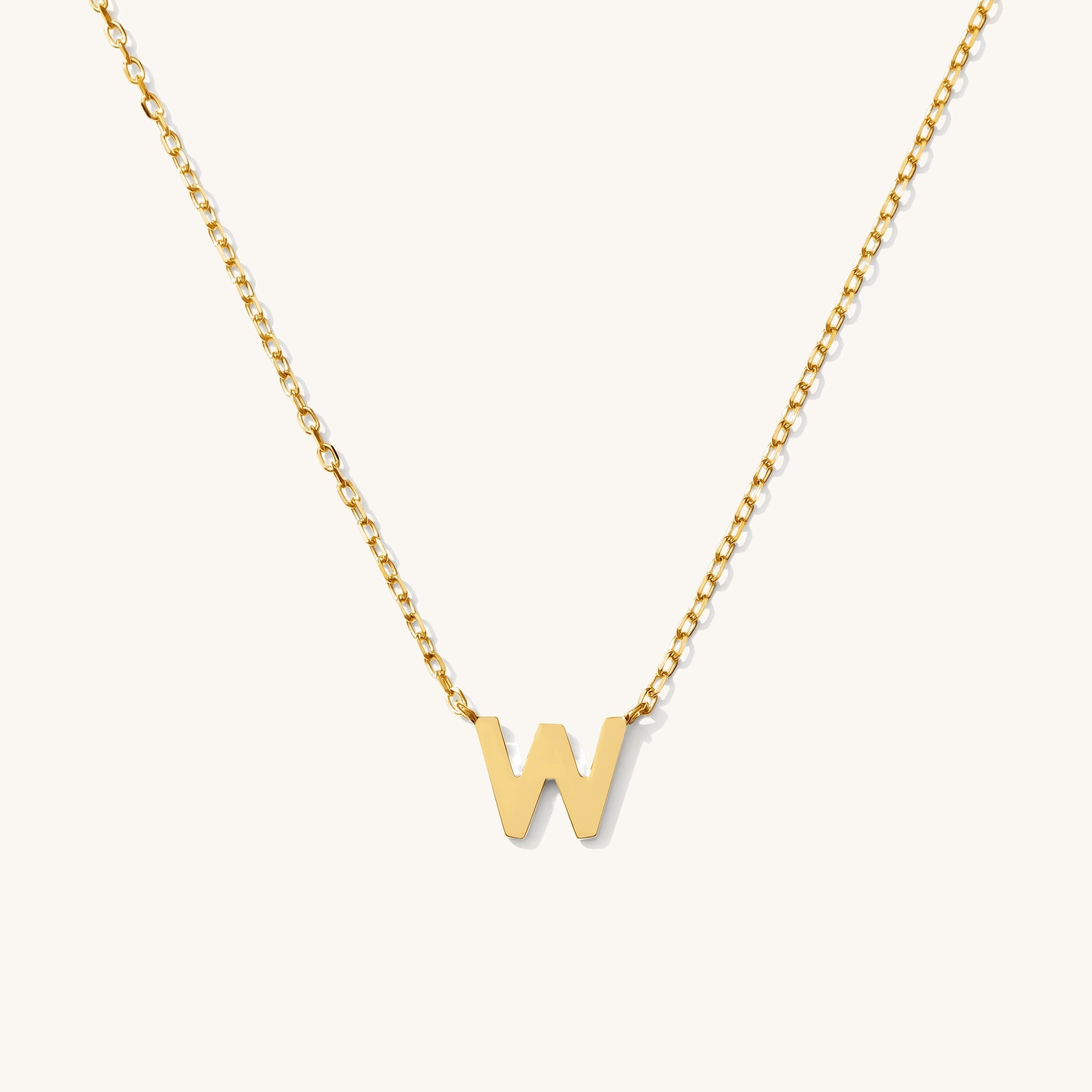 Tiny Initial Necklace - 14k Solid Gold