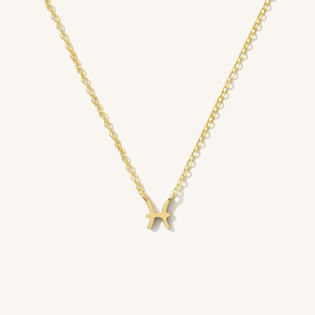 14K Gold Tiny Zodiac Necklace
