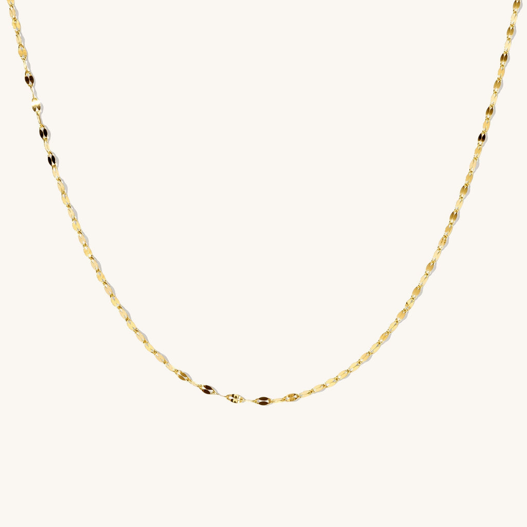 14K Gold Petal Chain Necklace