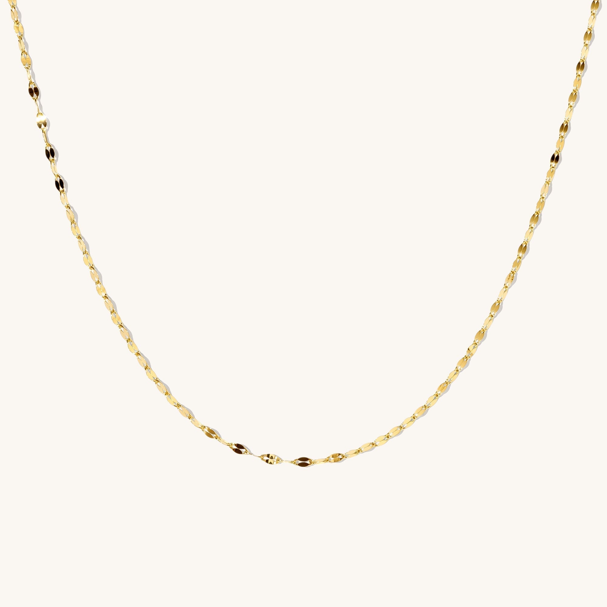 14K Gold Petal Chain Necklace